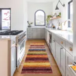 Aklera Çizgili Multi Polyester ve Pamuklu Kaydırmaz Tabanlı Yıkanabilir Dijital Baskı Halısı - Görsel 5