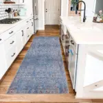 Mirador Modern Mavi Polyester ve Pamuklu Kaydırmaz Tabanlı Yıkanabilir Dijital Baskı Halısı - Görsel 5