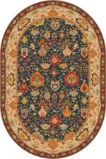 Tiroli Çerçeveli Multi Polyester ve Pamuklu Kaydırmaz Tabanlı Yıkanabilir Dijital Baskı Halısı - Görsel 6