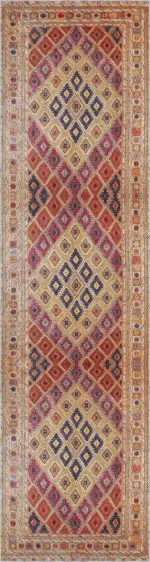 Lonas Klasik Göbekli Multi Polyester ve Pamuklu Kaydırmaz Tabanlı Yıkanabilir Dijital Baskı Halısı - Görsel 4