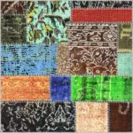 Basti Patchwork Multi Polyester ve Pamuklu Kaydırmaz Tabanlı Yıkanabilir Dijital Baskı Halısı - Görsel 3