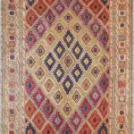 Lonas Klasik Göbekli Multi Polyester ve Pamuklu Kaydırmaz Tabanlı Yıkanabilir Dijital Baskı Halısı