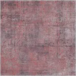 Deoria Modern Kırmızı Polyester ve Pamuklu Kaydırmaz Tabanlı Yıkanabilir Dijital Baskı Halısı - Görsel 3