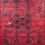 Stora Klasik Kırmızı Polyester ve Pamuklu Kaydımraz Tabanlı Yıkanabilir Dijital Baskı Halısı