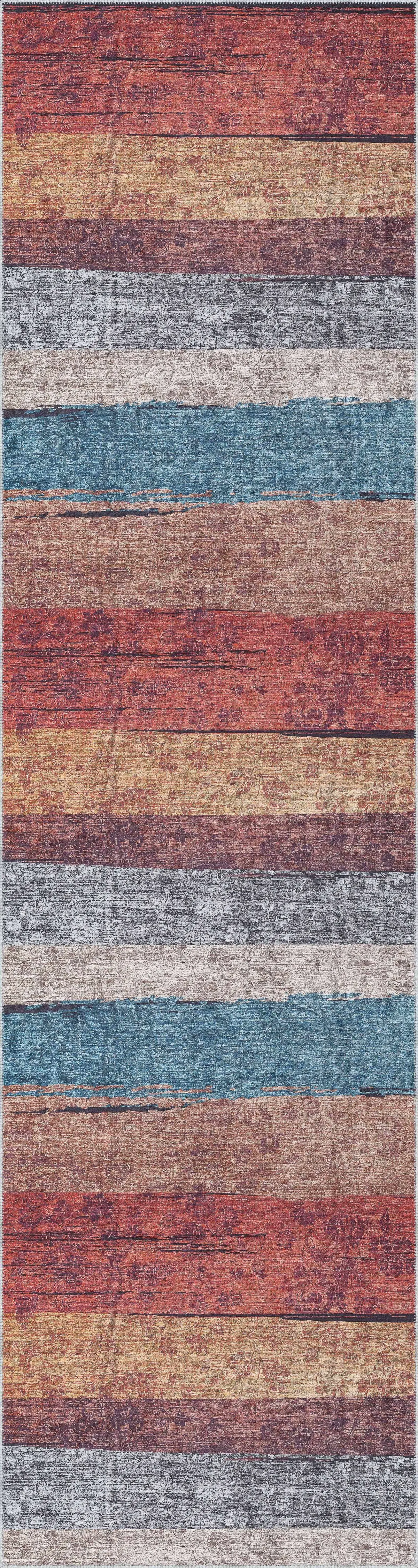 Doca Modern Multi Polyester ve Pamuklu Kaydırmaz Tabanlı Yıkanabilir Dijital Baskı Halısı - Görsel 4