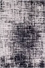 Sunel Modern Gri Polyester ve Pamuklu Kaydırmaz Tabanlı Yıkanabilir Dijital Baskı Halısı