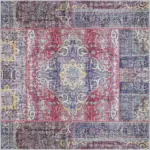 Rottne Klasik Göbekli Multi Polyester ve Pamuklu Kaydırmaz Tabanlı Yıkanabilir Dijital Baskı Halısı - Görsel 3