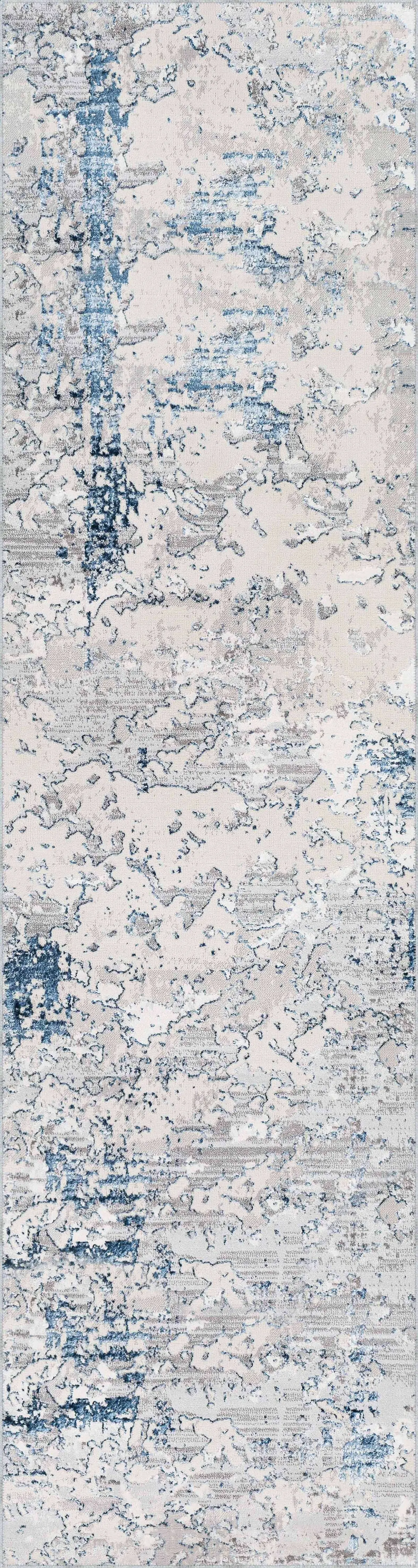 Bogra Modern Gri Polyester ve Pamuklu Kaydırmaz Tabanlı Yıkanabilir Dijital Baskı Halısı - Görsel 4