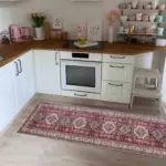 Hitra Klasik Göbekli Multi Polyester ve Pamuklu Kaydırmaz Taban Yıkanabilir Dijital Baskı Halısı - Görsel 5