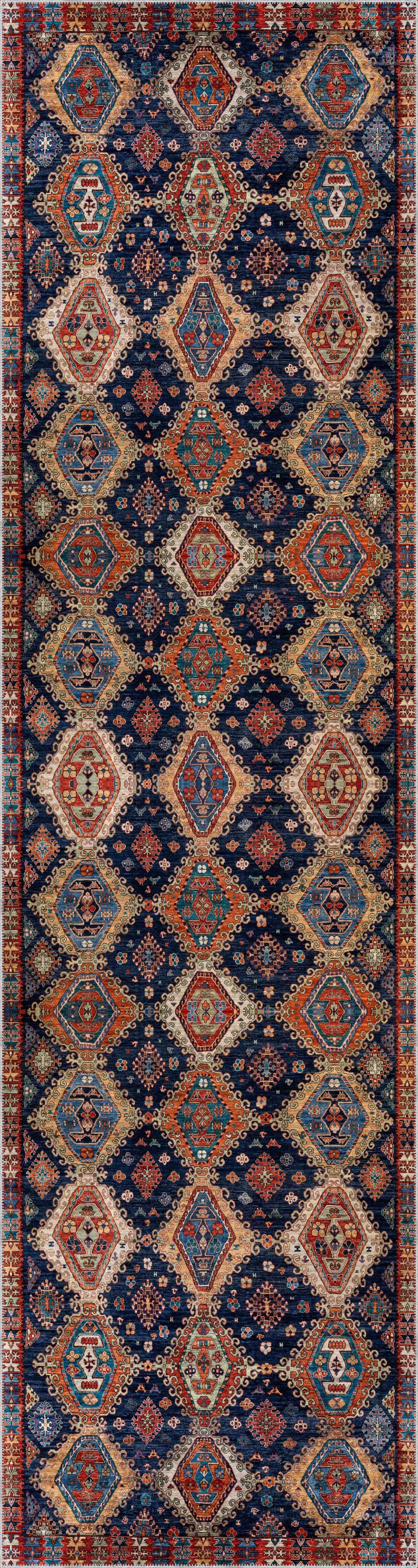 Arun Çerçeveli Multi Polyester ve Pamuklu Kaydırmaz Tabanlı Yıkanabilir Dijital Baskı Halısı - Görsel 4