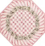 Aren Mutfak 01 Modern Çerçeveli Pembe Polyester Kaydırmaz Tabanlı Yıkanabilir Dijital Baskı Mutfak Halısı