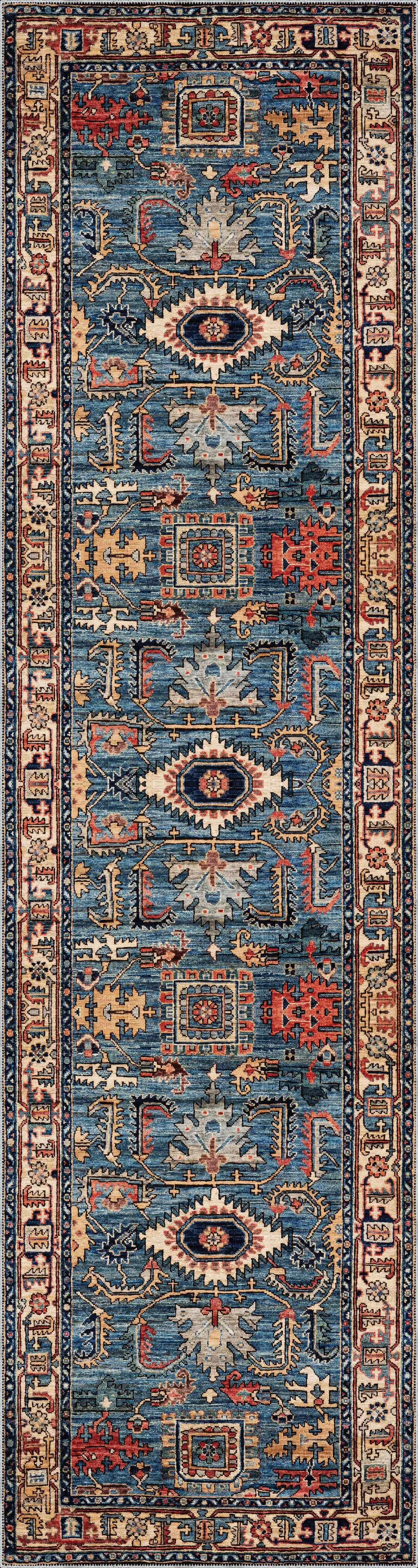 Pursad Klasik Göbekli Multi Polyester ve Pamuklu Kaydırmaz Tabanlı Yıkanabilir Dijital Baskı Halısı - Görsel 4