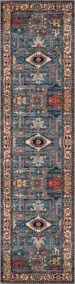 Pursad Klasik Göbekli Multi Polyester ve Pamuklu Kaydırmaz Tabanlı Yıkanabilir Dijital Baskı Halısı - Görsel 4