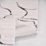 Bogense Modern Beyaz ve Gri Akrilik Pamuk atkılı Makine Halısı - Görsel 3