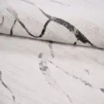 Bogense Modern Beyaz ve Gri Akrilik Pamuk atkılı Makine Halısı - Görsel 5