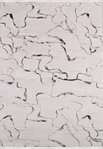 Bogense Modern Beyaz ve Gri Akrilik Pamuk atkılı Makine Halısı