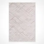 Oldrup Modern Krem Akrilik Pamuk atkılı Makine Halısı - Görsel 2