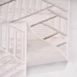 Oldrup Modern Krem Akrilik Pamuk atkılı Makine Halısı - Görsel 3