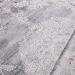 Vesdlet Klasik Gri Göbekli Viskon ve Akrilik Makine Halısı - Görsel 4