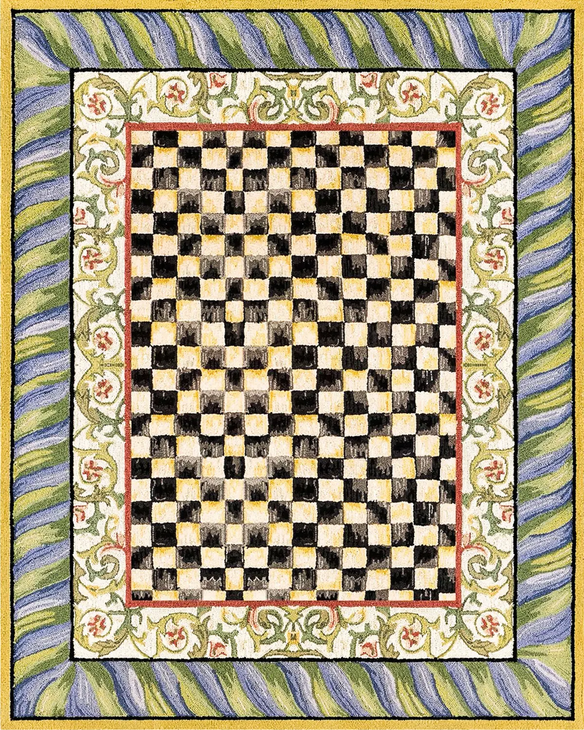 Aren Mutfak 06 Modern Çerçeveli Yeşil Polyester Kaydırmaz Tabanlı Yıkanabilir Dijital Baskı Mutfak Halısı - Görsel 3