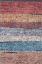 Doca Modern Multi Polyester ve Pamuklu Kaydırmaz Tabanlı Yıkanabilir Dijital Baskı Halısı