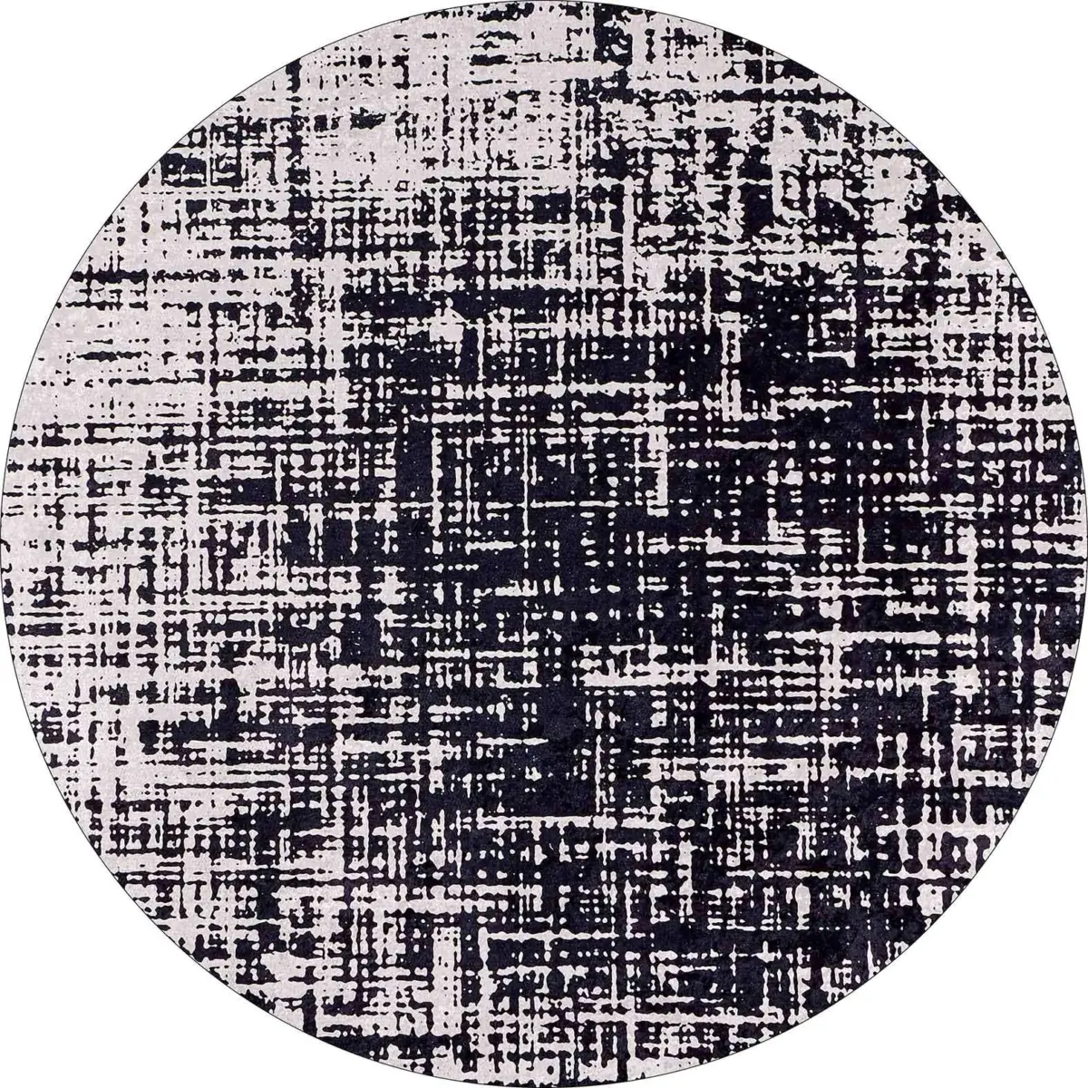 Sunel Modern Gri Polyester ve Pamuklu Kaydırmaz Tabanlı Yıkanabilir Dijital Baskı Halısı - Görsel 7