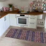 Neily Modern Etnik Kahverengi Polyester ve Pamuklu Kaydırmaz Tabanlı Yıkanabilir Dijital Baskı Halısı - Görsel 5