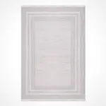 Kumla Çerçeveli Gri Trio Akrilik Makine Halısı - Görsel 2