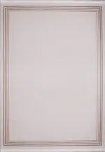 Sonla Çerçeveli Krem Trio Akrilik Makine Halısı