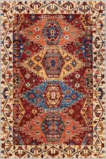 Mengla Klasik Göbekli Multi Polyester ve Pamuklu Kaydırmaz Tabanlı Yıkanabilir Dijital Baskı Halısı