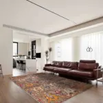 Surin Modern Kahverengi Polyester ve Pamuklu Kaydırmaz Tabanlı Yıkanabilir Dijital Baskı Halısı - Görsel 2