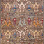 Surin Modern Kahverengi Polyester ve Pamuklu Kaydırmaz Tabanlı Yıkanabilir Dijital Baskı Halısı