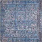 Mirador Modern Mavi Polyester ve Pamuklu Kaydırmaz Tabanlı Yıkanabilir Dijital Baskı Halısı - Görsel 3