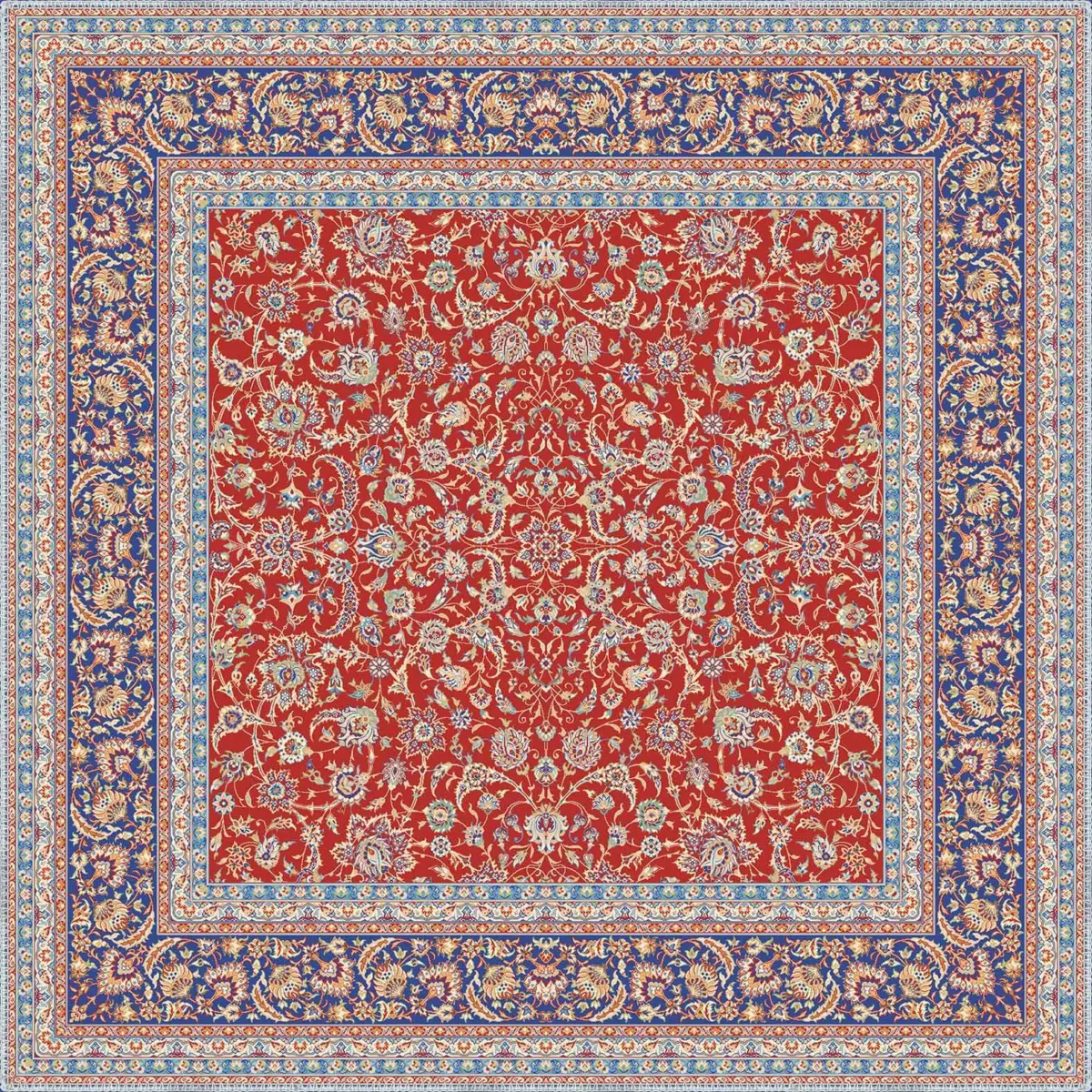 Anqui Çerçeveli Multi Polyester ve Pamuklu Kaydırmaz Tabanlı Yıkanabilir Dijital BaskI Halısı - Görsel 3