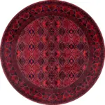 Alveste Çerçeveli Kırmızı Polyester ve Pamuklu Kaydırmaz Taban Yıkanabilir Dijital Baskı Halısı - Görsel 7