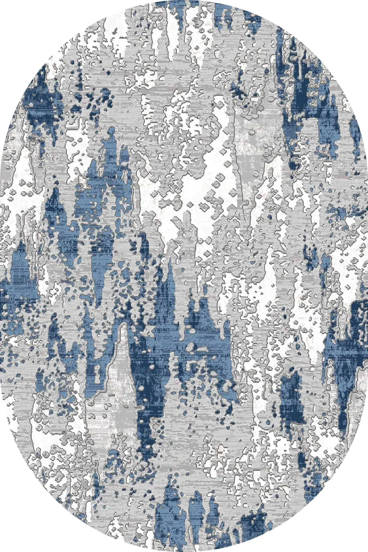 Jamin Modern Gri Polyester ve Pamuklu Kaydırmaz Tabanlı Yıkanabilir Dijital Baskı Halısı - Görsel 6