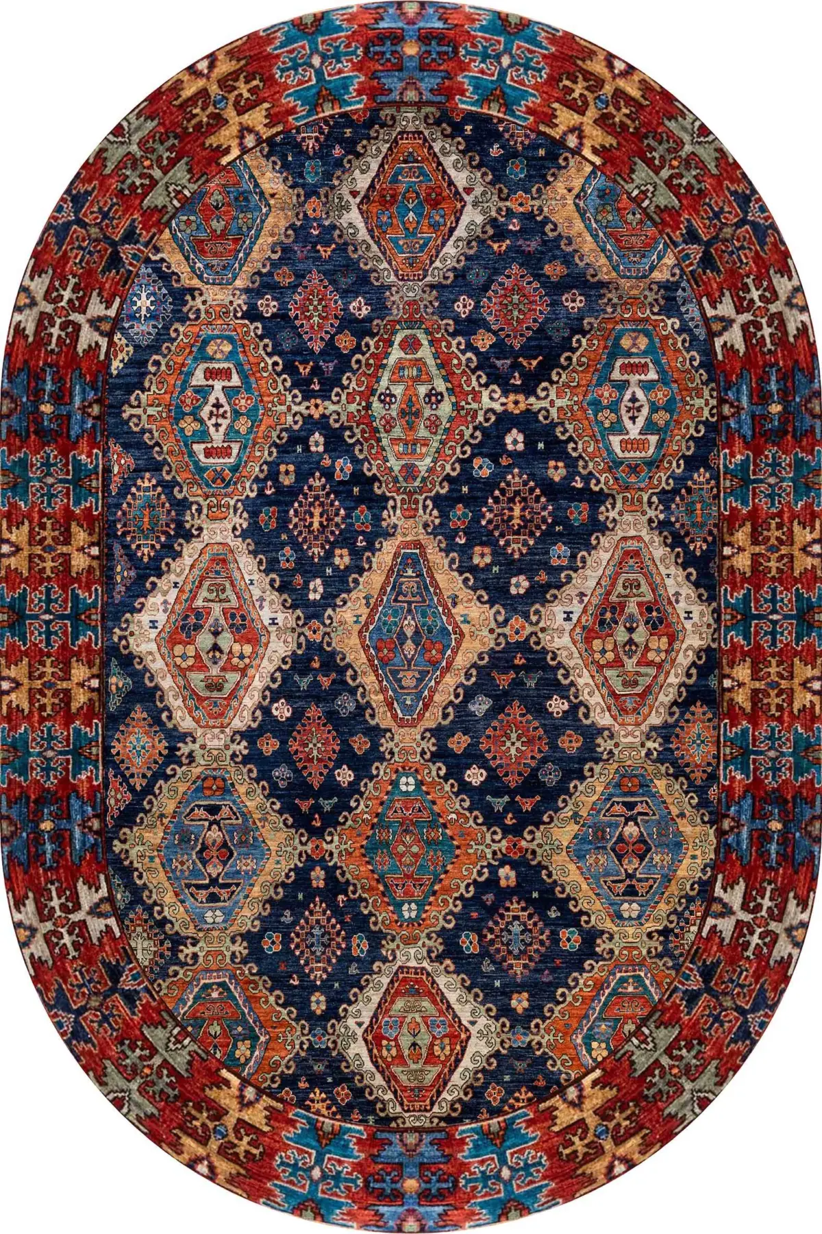 Arun Çerçeveli Multi Polyester ve Pamuklu Kaydırmaz Tabanlı Yıkanabilir Dijital Baskı Halısı - Görsel 6