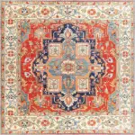 Guilin Klasik Göbekli Polyester ve Pamuklu Kaydırmaz Tabanlı Yıkanabilir Dijital Baskı Halısı - Görsel 3