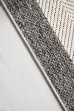 Gorno Modern Krem ve Antrasit Polipolyester Sisal Halı - Görsel 6