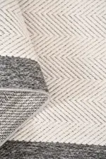 Gorno Modern Krem ve Antrasit Polipolyester Sisal Halı - Görsel 4
