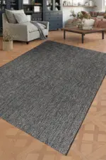 Ridino Modern Antrasit Polipolyester Sisal Halı - Görsel 2