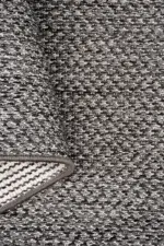 Ridino Modern Antrasit Polipolyester Sisal Halı - Görsel 5