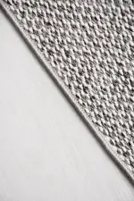 Boyno Modern Beyaz ve Antrasit Polipolyester Sisal Halı - Görsel 6