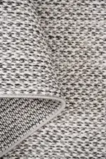 Boyno Modern Beyaz ve Antrasit Polipolyester Sisal Halı - Görsel 5