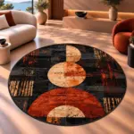 Dien Modern Multi Polyester ve Pamuklu Kaydırmaz Taban Yıkanabilir Dijital Baskı Halısı - Görsel 6