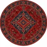 Ayga Klasik Göbekli Multi Polyester ve Pamuklu Kaydırmaz Taban Yıkanabilir Dijital Baskı Halısı - Görsel 5