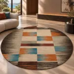 Cerna Modern Multi Polyester ve Pamuklu Kaydırmaz Taban Yıkanabilir Dijital Baskı Halısı - Görsel 6