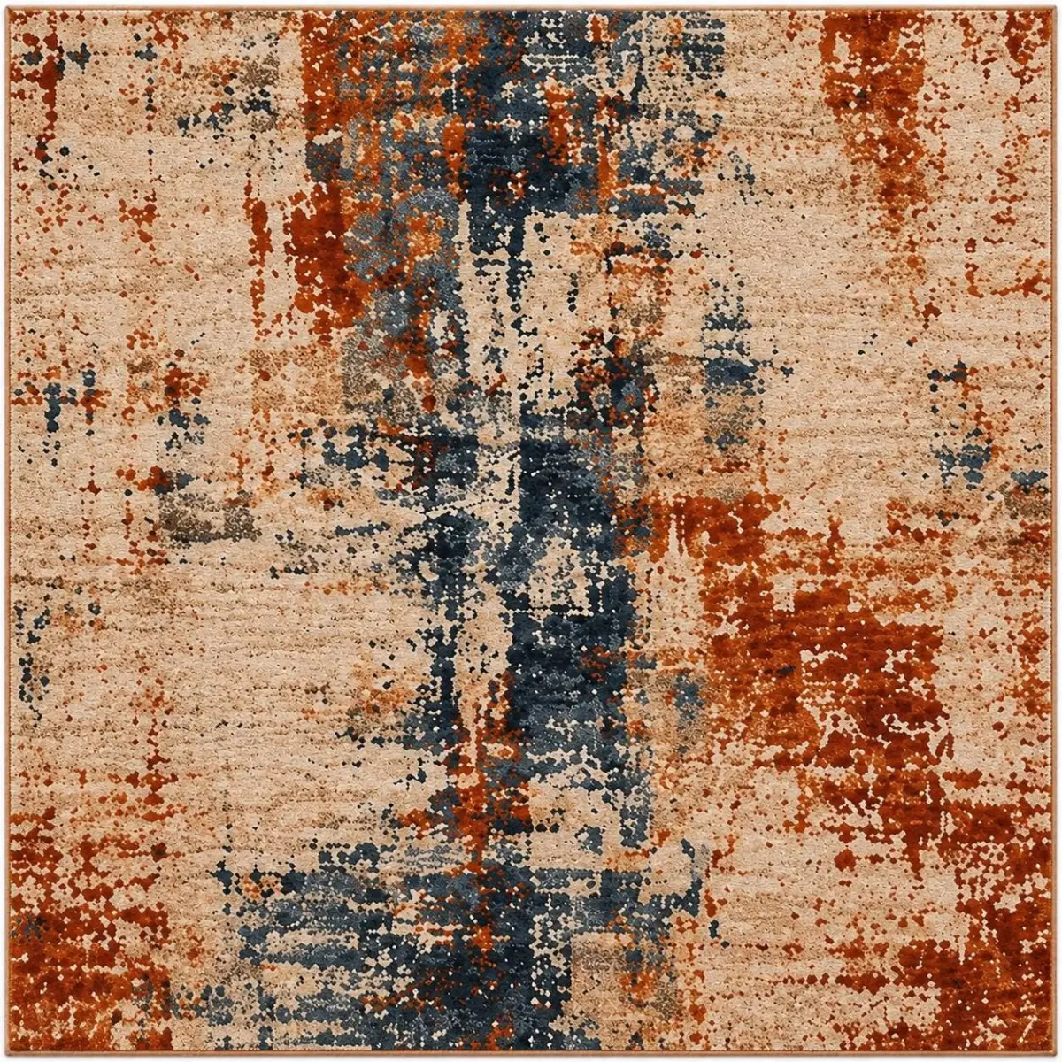 Sulle Modern Multi Polyester ve Pamuklu Kaydırmaz Taban Yıkanabilir Dijital Baskı Halısı - Görsel 3