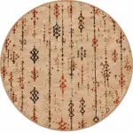 Gimaz Modern Krem Polyester ve Pamuklu Kaydırmaz Taban Yıkanabilir Dijital Baskı Halısı - Görsel 5
