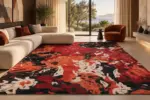 Pizra Modern Multi Polyester ve Pamuklu Kaydırmaz Taban Yıkanabilir Dijital Baskı Halısı - Görsel 2